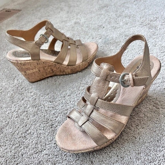 BOC Gold and Cream Sandals Strappy Comfort - Picture 10 of 10